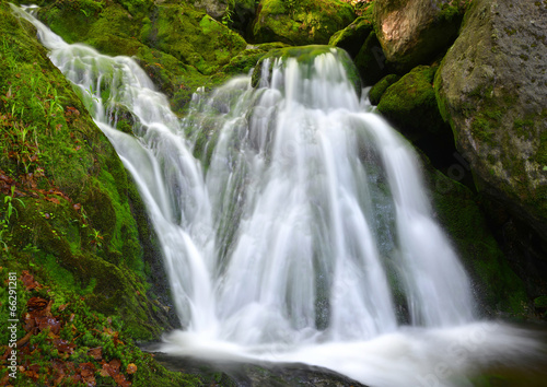 Waterfall in the national park Sumava-Czech Republic