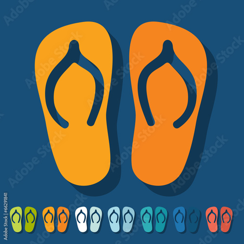 Flat design: slippers