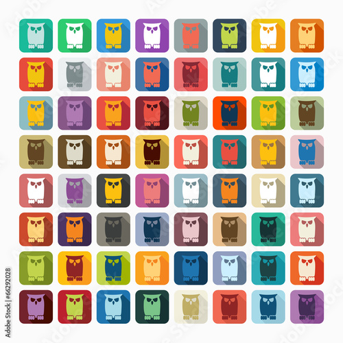 Flat design: owl