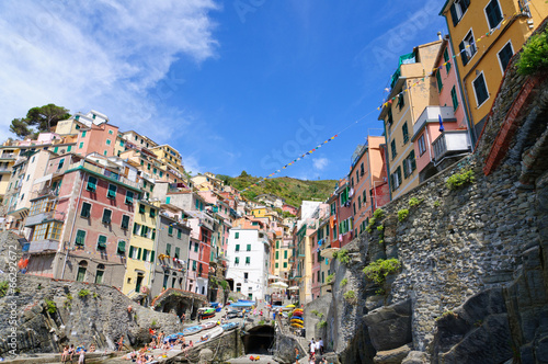 Village of Riomaggiore in Cinqueterre, Italy