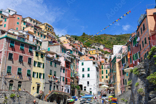 Village of Riomaggiore in Cinqueterre, Italy