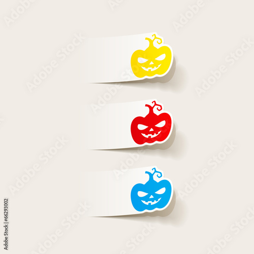 realistic design element: pumpkin