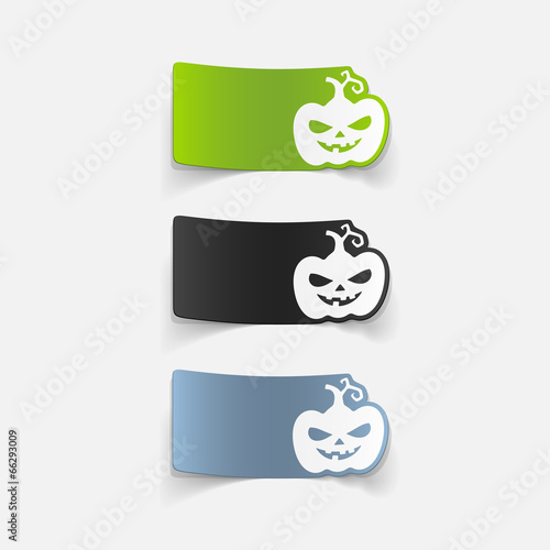 realistic design element: pumpkin
