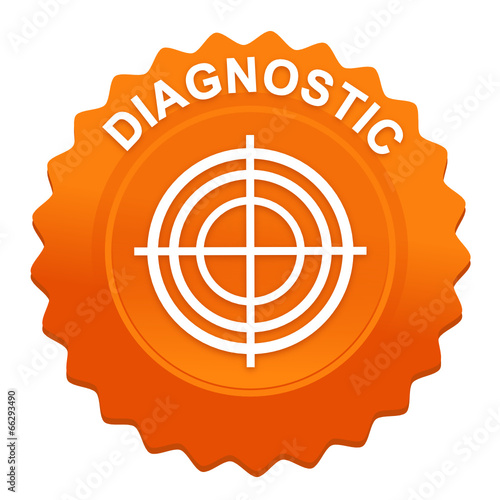 diagnostic sur bouton web denté orange