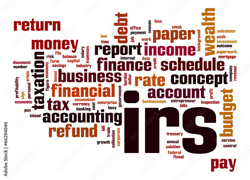 Obraz premium IRS word cloud
