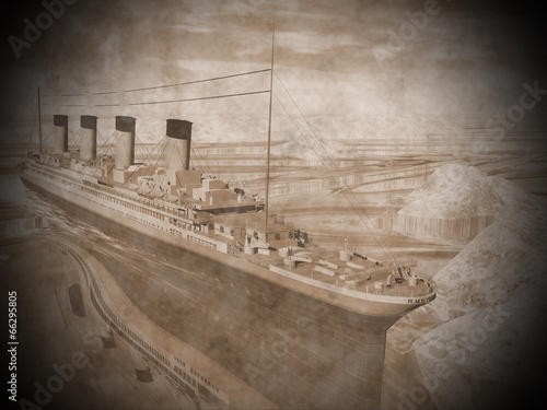 Obraz na płótnie Titanic ship - 3D render