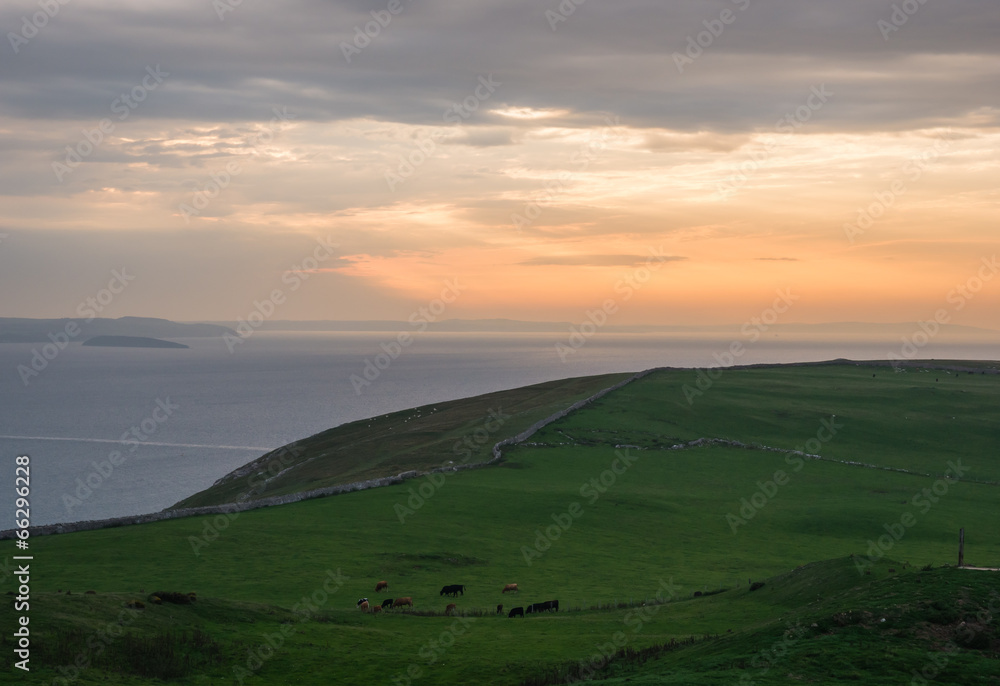 Sunset from Great Orme's Head coastline
