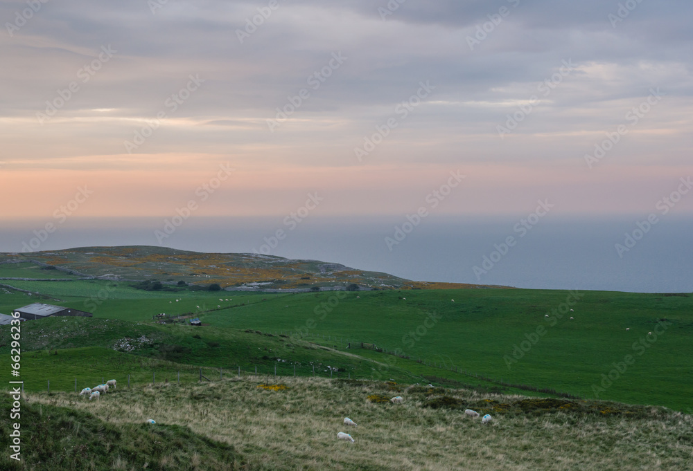 Sunset from Great Orme's Head coastline