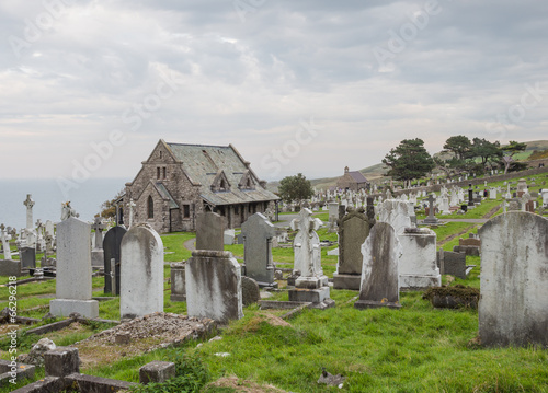 Graveyard on Great Orme's Head, North Wales photo