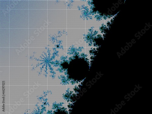 Blue fractal mosaic background