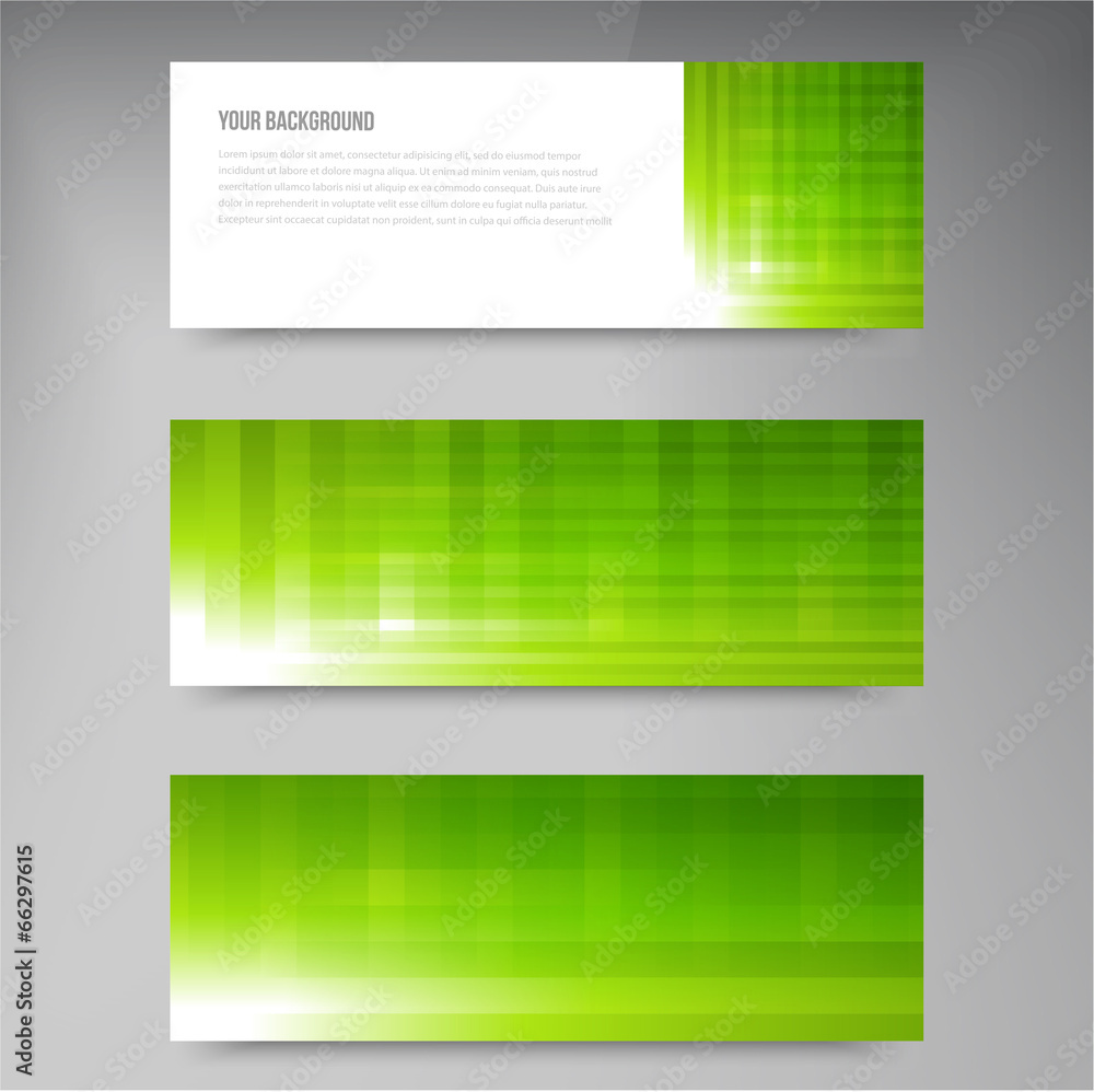 Fototapeta premium Set of modern vector banners with lines