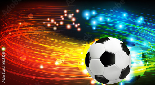 Shining soccer ball