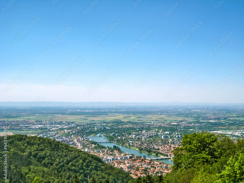Heidelberg view from Koenigstuhl