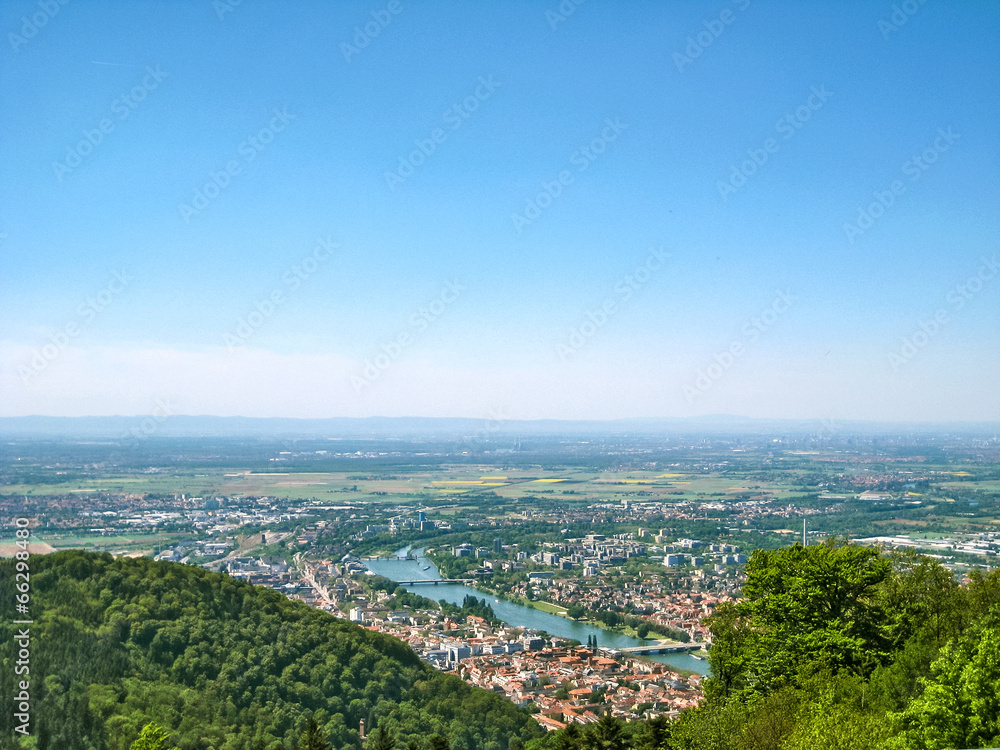 Heidelberg view from Koenigstuhl Heidelberg view from Koenigstuhl