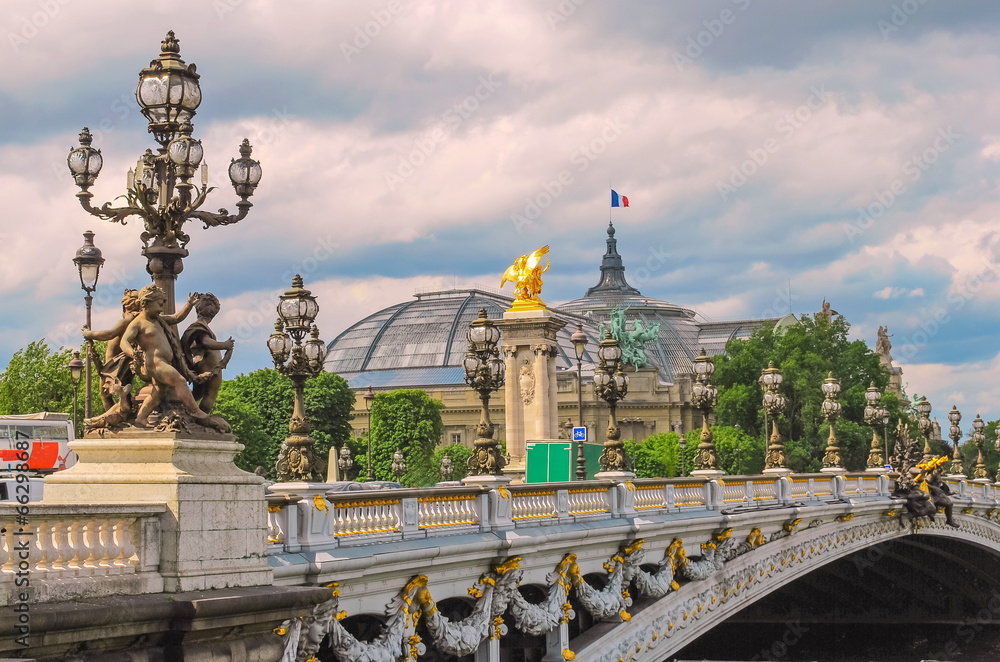 Fototapeta premium Emperor Alexander III bridge in Paris