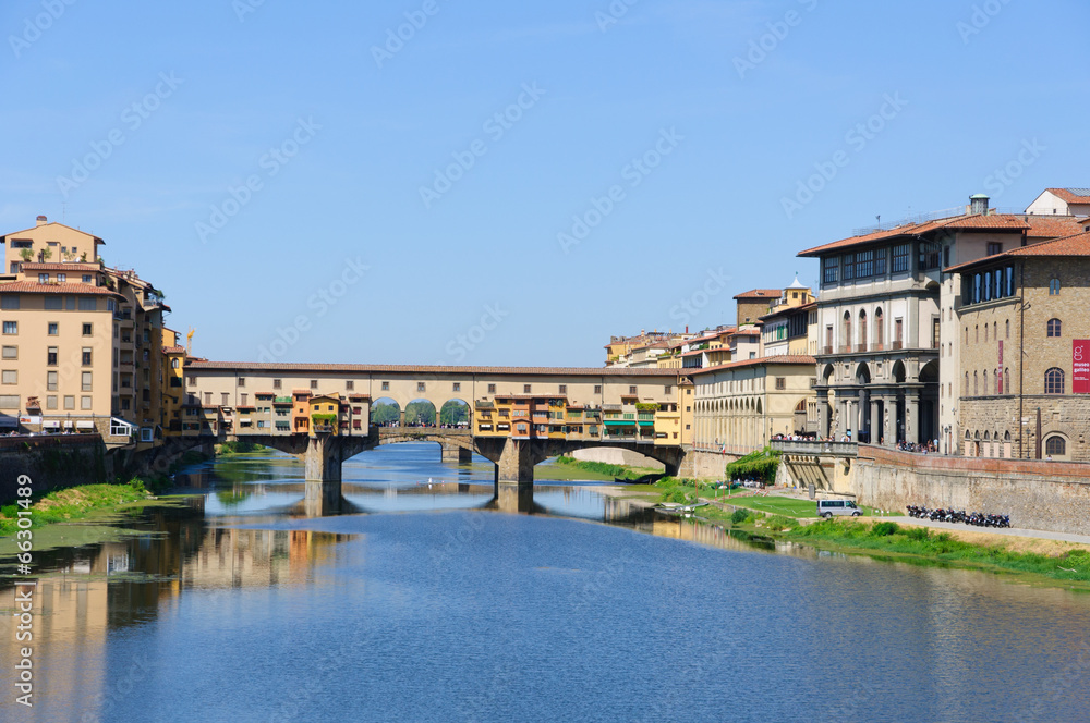 Ponte Vecchio and the Arno river - Historic centre of Florence i