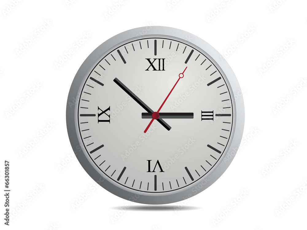 Vector Clock Isolate On White background Vector Clock Isolate On White background