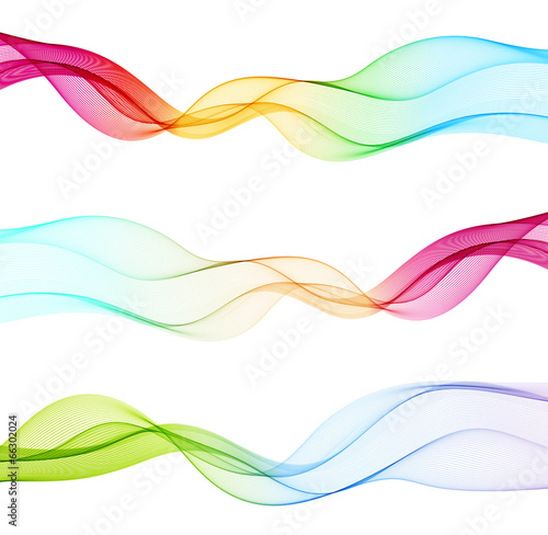 Abstract colorful transparent wave © marigold_88