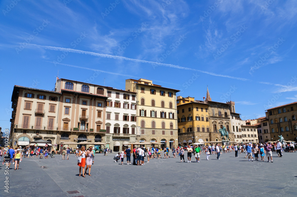 Piazza della Signoria - Historic centre of Florence in Italy