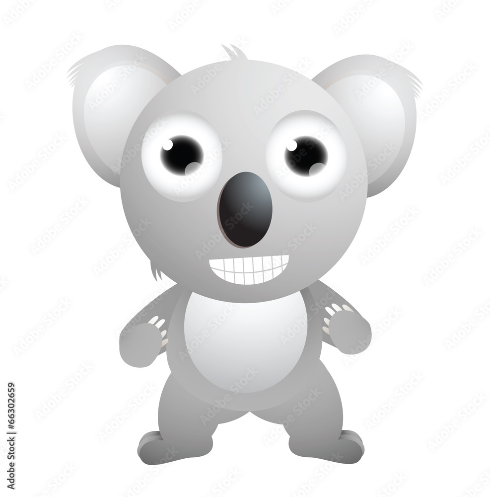 Cute koala cartoon posing Cute koala cartoon posing