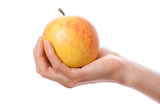 apple in a female hand