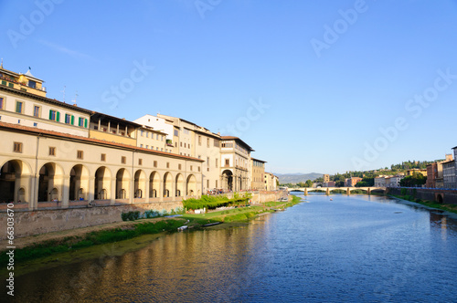 Old City and the Arno river - Historic centre of Florence in Ita © Scirocco340