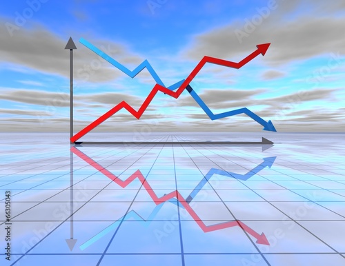 beautiful abstract blue background with graph