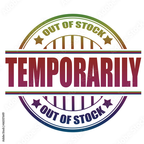 out of stock temporarily stamp
