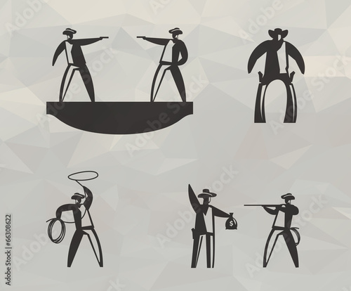 Cowboys. Vector format