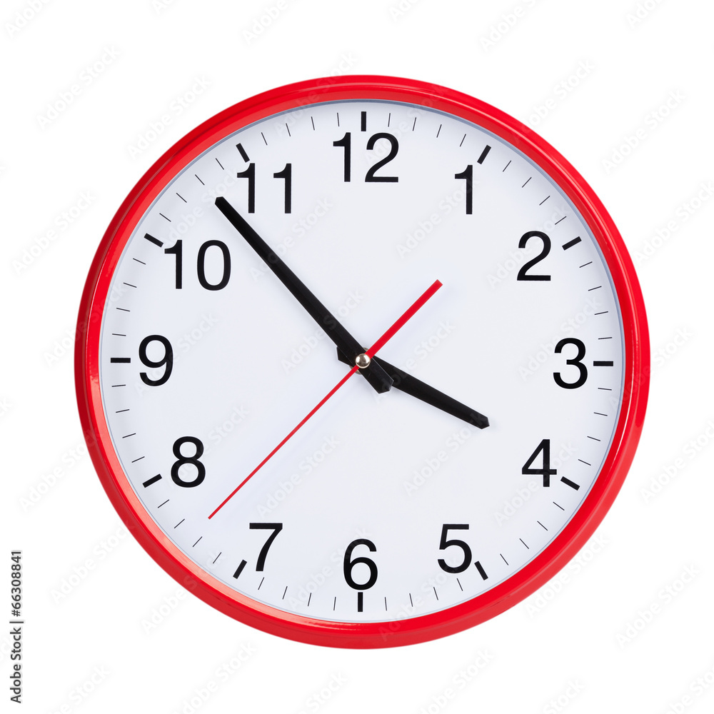Five to four on round clock face Five to four on round clock face