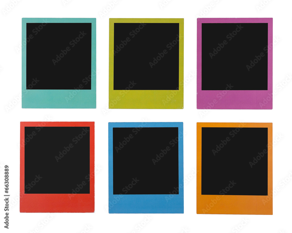 Color polaroid frames Stock Photo | Adobe Stock