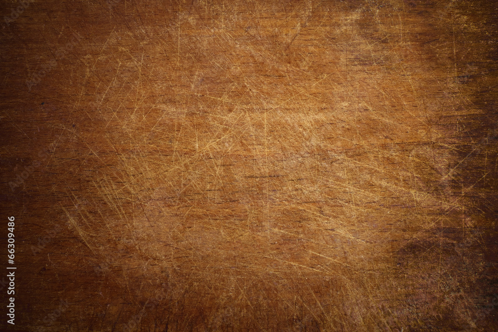 Obraz premium Old grunge wooden cutting kitchen board background