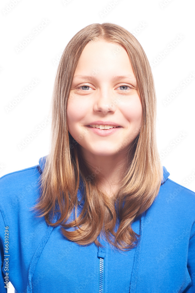 Happy teen girl laughing Happy teen girl laughing