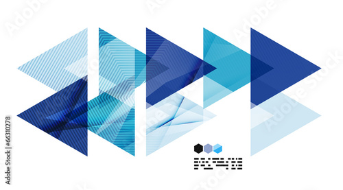 Bright blue geometric modern design template