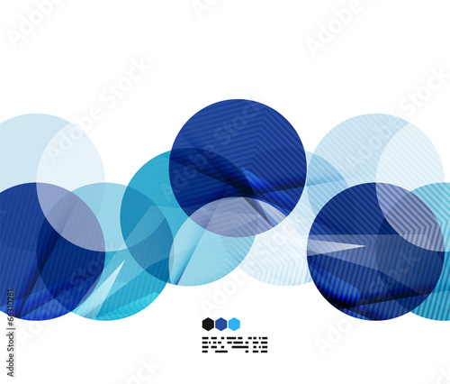 Bright blue geometric modern design template