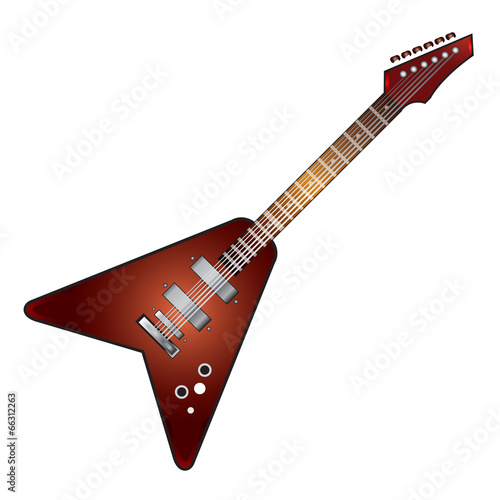 red guitar