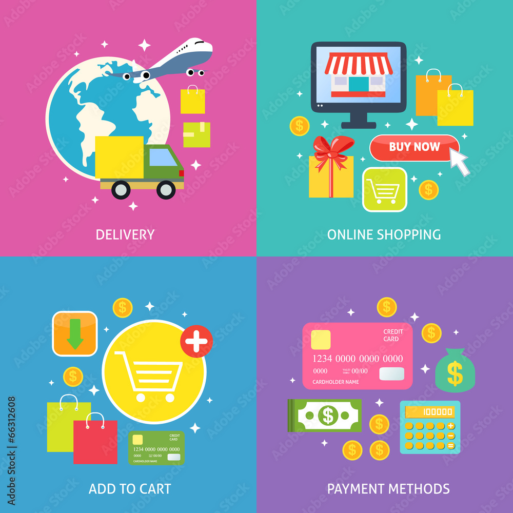 Business process concept flat Business process concept flat