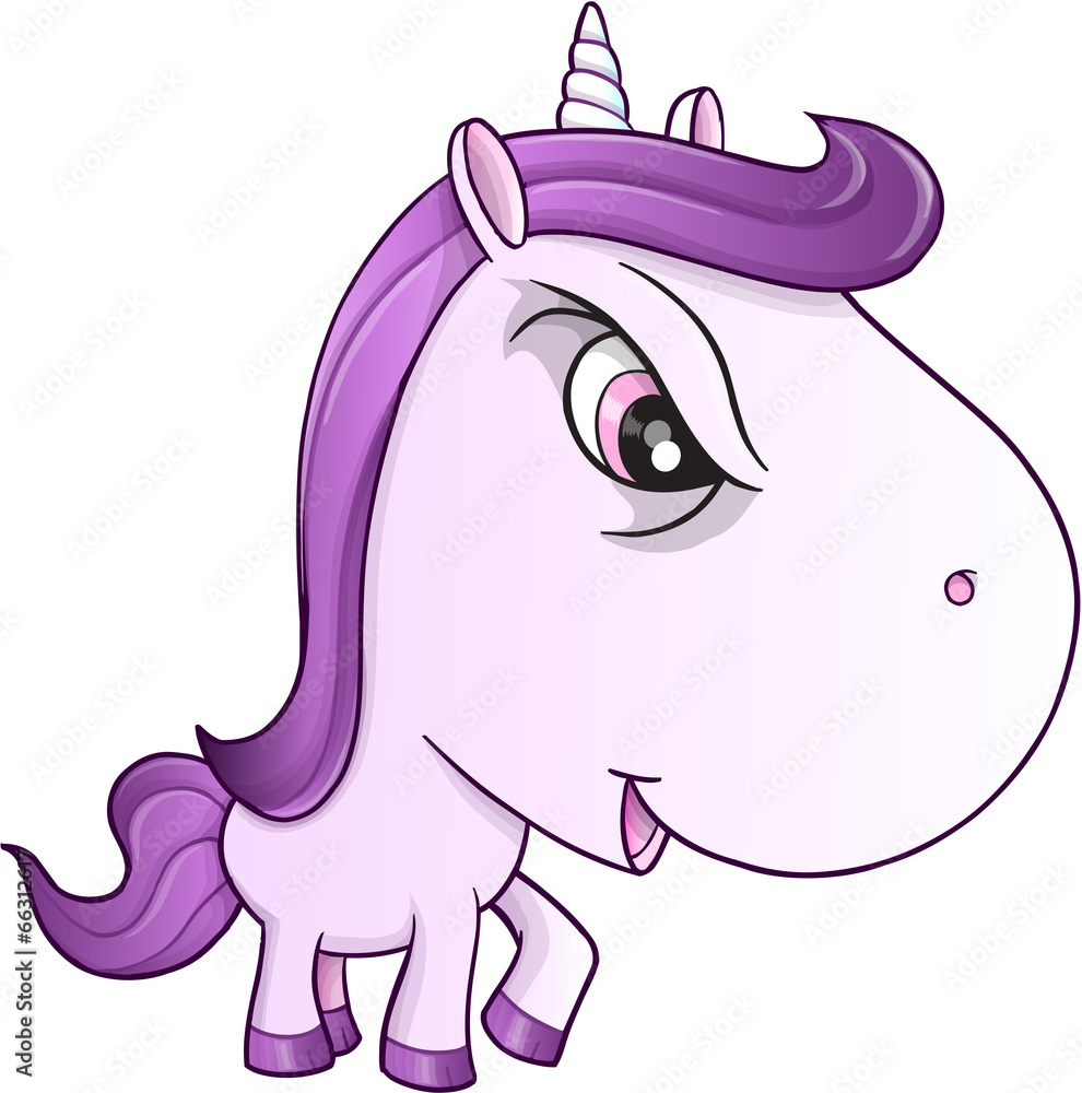 Angry Mean Unicorn Pony Vector Illustration Art Stock Vector Adobe Stock