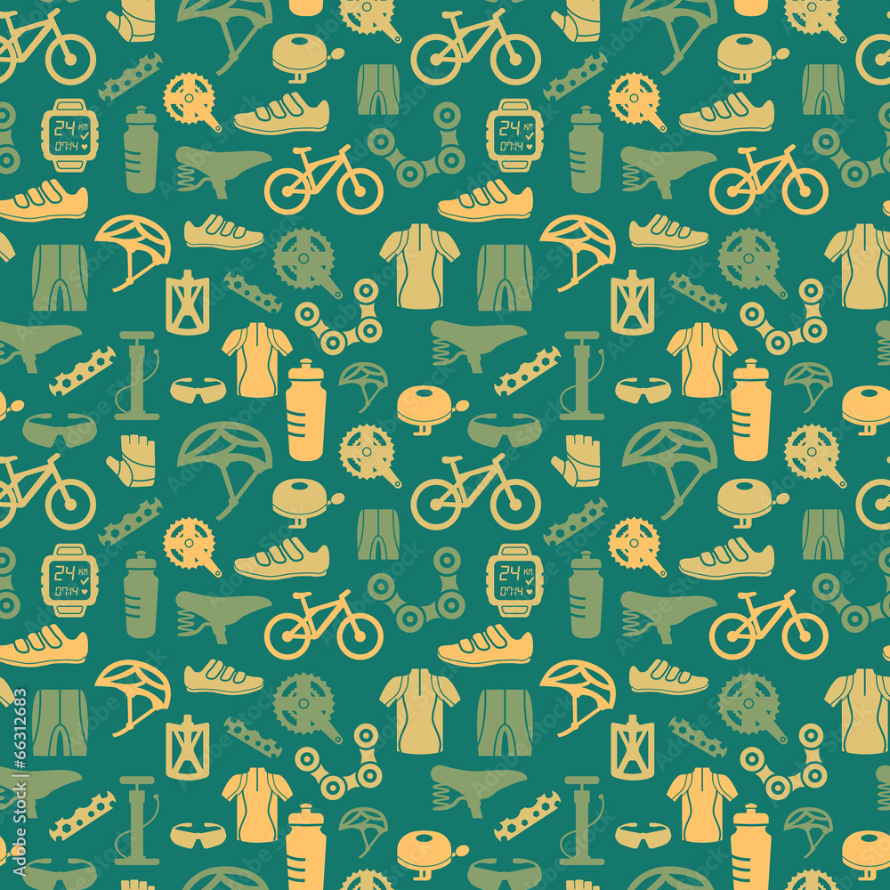 Fototapeta premium Bike seamless pattern