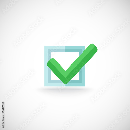 Chek mark web button icon