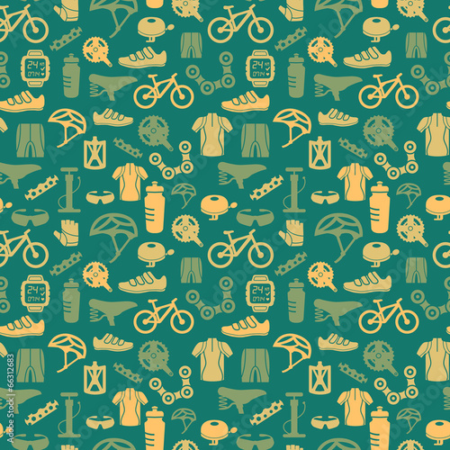 Bike seamless pattern