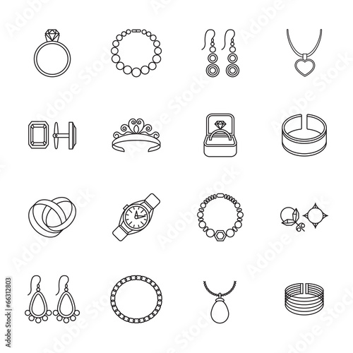 Jewelry icon outline