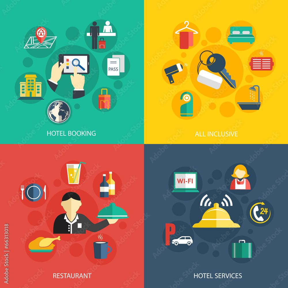 Hotel accommodation services concept Hotel accommodation services concept