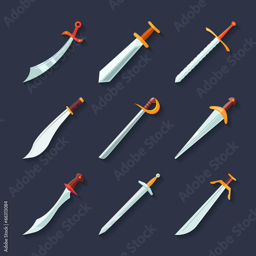 Sword icon flat