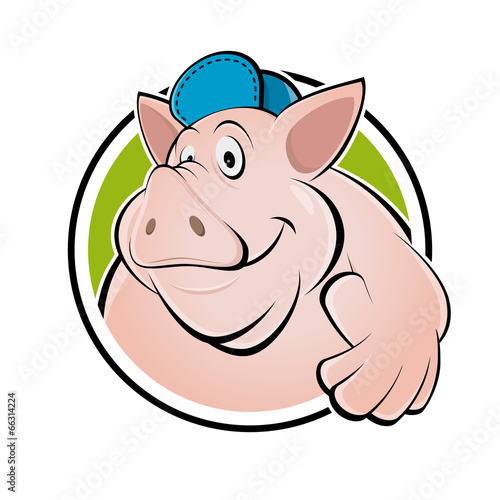 schwein cartoon logo sau ferkel