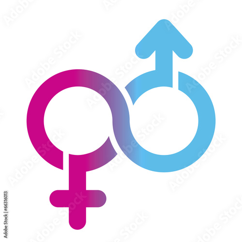 male and female Limitless symbol, vector
