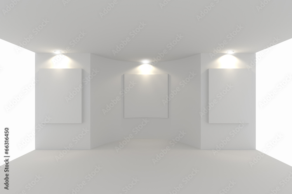 canvas on white wall in the gallery canvas on white wall in the gallery