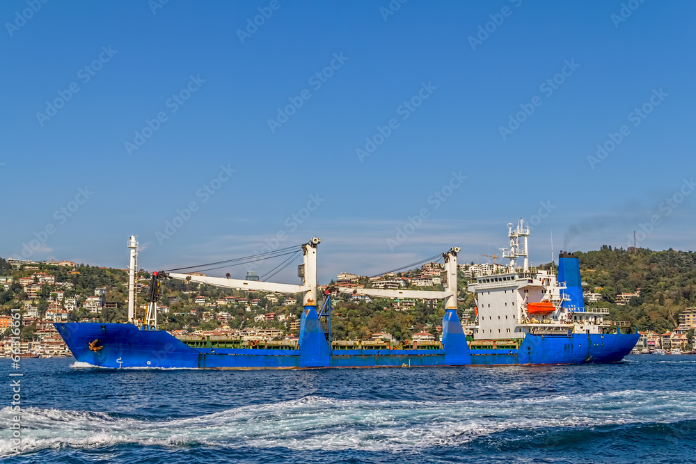 Ship sails Bosphorus