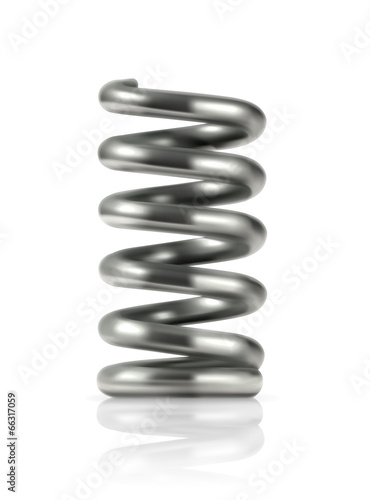 Elastic metal spring, vector icon