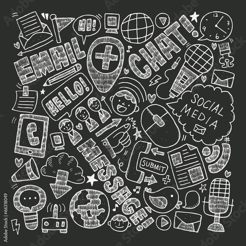 doodle communication background